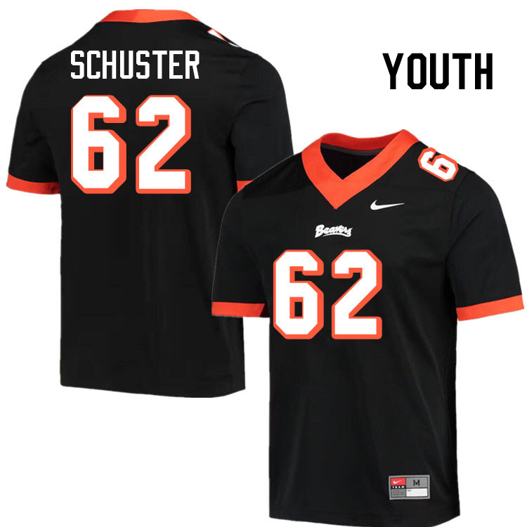 Youth #62 Jacob Schuster Oregon State Beavers College Football Jerseys Stitched-Throwback